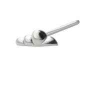 Cloud Shaped Silver Straight Nose Stud NSKA-747
