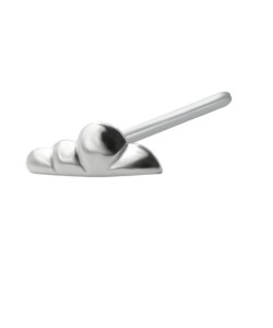 Cloud Shaped Silver Straight Nose Stud NSKA-747