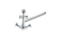 Anchor Shaped Silver Straight Nose Stud NSKA-851