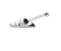 Cloud Shaped Silver Bone Nose Stud NSKD-747