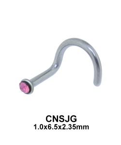 Rhinestone Surgical Steel Nose Stud CNSJG