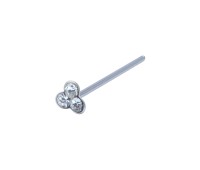 Beautiful Rhinestone Silver Straight Nose Stud NSKA-1337