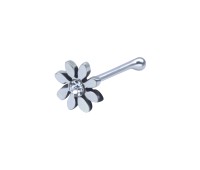 Flower Silver Bone Nose Stud NSKD-1340