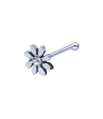 Flower Silver Bone Nose Stud NSKD-1340