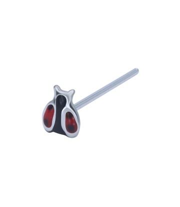 Ladybug Silver Straight Nose Stud NSKA-1341