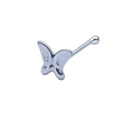 Buterfly Silver Bone Nose Stud NSKD-1343