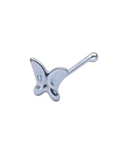 Buterfly Silver Bone Nose Stud NSKD-1343