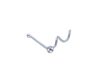 Spiral Shaped Silver Bone Nose Stud NSKD-1344