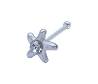 Star Shaped Silver Bone Nose Stud NSKD-1347