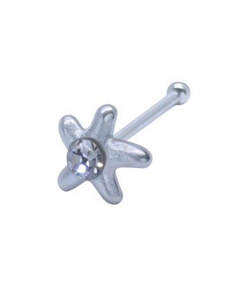 Star Shaped Silver Bone Nose Stud NSKD-1347