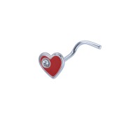 Silver Curved Nose Stud NSKB-1368