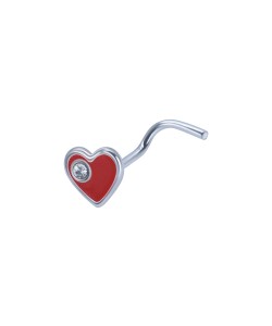 Silver Curved Nose Stud NSKB-1368