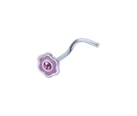 Silver Curved Nose Stud NSKB-1369