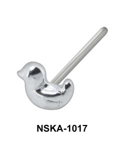 Duck Silver Straight Nose Stud NSKA-1017