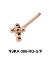 Ball Plus Shaped Silver Straight Nose Stud NSKA-386