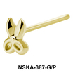 Scissors Silver Straight Nose Stud NSKA-387
