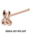 Scissors Silver Straight Nose Stud NSKA-387