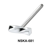 Log Shaped Silver Straight Nose Stud NSKA-681