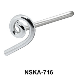 Comma Shaped Silver Nose Stud NSKA-716