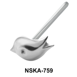 Bird Silver Straight Nose Stud NSKA-759
