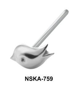 Bird Silver Straight Nose Stud NSKA-759