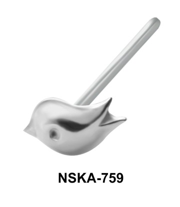 Bird Silver Straight Nose Stud NSKA-759