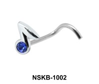 Note Design Silver Curved Nose Stud NSKB-1002