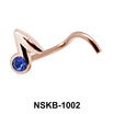 Note Design Silver Curved Nose Stud NSKB-1002