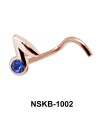 Note Design Silver Curved Nose Stud NSKB-1002