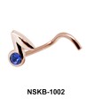 Note Design Silver Curved Nose Stud NSKB-1002