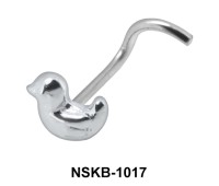 Duck Silver Curved Nose Stud NSKB-1017