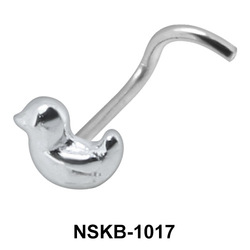 Duck Silver Curved Nose Stud NSKB-1017