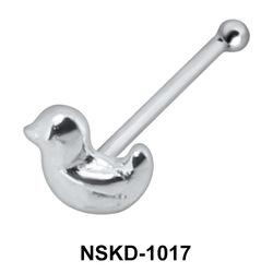 Duck Silver Bone Nose Stud NSKD-1017