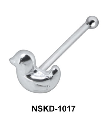 Duck Silver Bone Nose Stud NSKD-1017