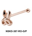 Scissors Silver Bone Nose Stud NSKD-387