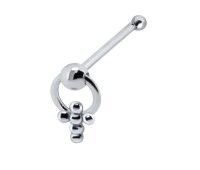 Ball Cross Silver Bone Nose Stud NSKD-441