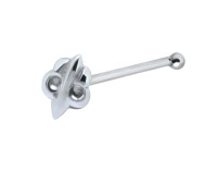 Interesting Design Silver Bone Nose Stud NSKD-654