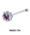 Stony Flower Silver Bone Nose Stud NSKD-734