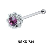 Stony Flower Silver Bone Nose Stud NSKD-734