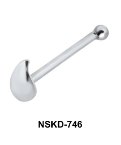 Drop Shaped Silver Bone Nose Stud NSKD-746