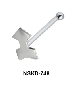 Arrow Shaped Silver Bone Nose Stud NSKD-748