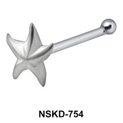 Star Fish Shaped Silver Bone Nose Stud NSKD-754