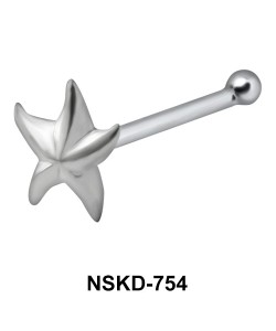 Star Fish Shaped Silver Bone Nose Stud NSKD-754