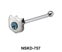 Creative Design Silver Bone Nose Stud NSKD-757