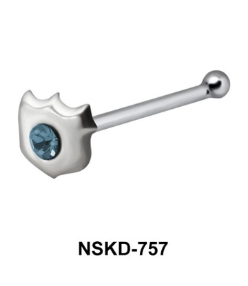 Creative Design Silver Bone Nose Stud NSKD-757