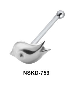 Bird Silver Bone Nose Stud NSKD-759