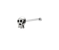 Skull Silver Bone Nose Stud  NSKD-789