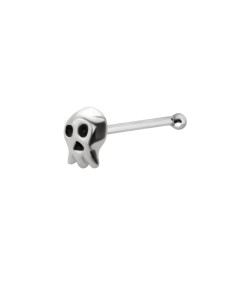 Skull Silver Bone Nose Stud  NSKD-789