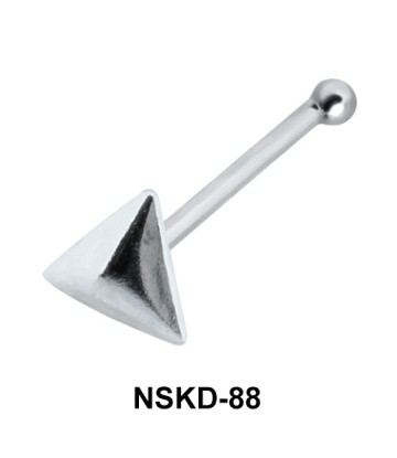 Pyramid Shaped Silver Bone Nose Stud NSKD-88
