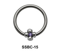 Stone Set Flower Closure Rings Mini Attachments SSBC-15